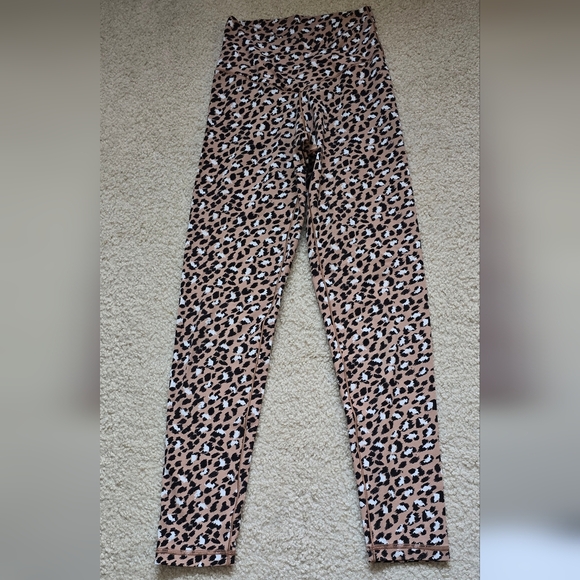 🌈Aerie Cheetah Leopard Animal Print Leggings 25” Pant Size Small S XS - Picture 2 of 9